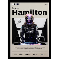 Blinkart Lewis Hamilton F1 Racing Tennis Player Synthetic Wood Photo Framed Wall Hanging Poster For Room & Office Bedroom Living Boys And Girl Room Home Wall Hanging(13 * 10 Inches)
