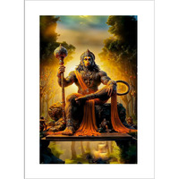 Anabia Decor Shree Veer Bajrang Bali Wall Poster For Livingroom, Bedroom, Office, Kidsroom (Size - 30 Cm X 45 Cm)