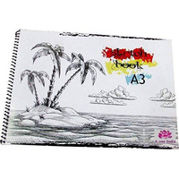 Aone India Artists' A3 Sketch Pad Drawing Notebook (Spiral), 50 Sheets(100 Pages) 42 X 29.5 Cm, 140 Gsm Acid Free Ivory Cartridge Paper For Pencils,Fineliners,Crayons,Oilpastels,Light Watercolour