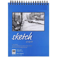 Corslet A5 Sketch Book 50 Sheets 100 Pages Drawing Book Spiral-Bound, Mini Size Art Book Professional-Grade Sheets Sketchbook Compatible With A Range Of Art Material (A5, Set Of 1)