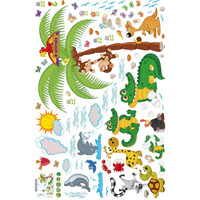 Jaamso Royals Nursery Decoration Animal Kids Education Wall Sticker For Wall Decor And Home Decor (60 Cmx 90 Cm)