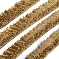 Embroiderymaterial Shining Zari Sewing/Embroidery Lace For Saree Border, Blouse, Dupatta Border, Lehenga, Kurti Etc (18 Meters, Gold, 24Mm Wide)