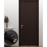 Wolpin Wall Stickers Wood Wallpaper Diy Vinyl Shelf Liner, Door, Furniture, (45 Cm X 10 M) Almirah, Table Top, Wardrobe, Kitchen Cupboard Decal, Black Brown