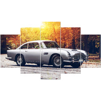 Kartik Digital Print Wooden 5 Panel Car Wall Decor Art Painting (Multicolour, 30 X 17.5 Inches)
