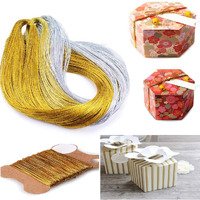 Diy Crafts Pack Of 30 Mtr, Gold + Corner Beeds, 30 Meters Gold/Silver Rope + Beeds Twine Ribbon Wedding Christmas Gift Packing Cords Decoration Rope D(Pack Of 30 Mtr, Gold + Corner Beeds)