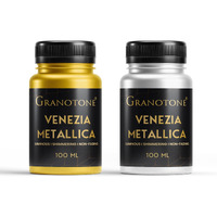 Granotone Acrylic Venezia Non-Fading Shimmering Metallic Colour Acrylic Paint With Rich Pigments Non-Toxic Ideal For Kids Artist & Beginners (Gold, Silver)