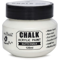 Little Birdie Home Decor Chalk Paint Buttermilk - 120Ml |Chalk Paint For Wood Furniture, Wall, Home Decor, Glass, Terracotta Pots & Multi Surface Paint