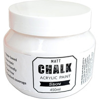 Little Birdie Home Decor Chalk Paint Snow - 450 Ml | Chalk Paint For Canvas, Wood Furniture, Wall, Home Decor, Glass, Terracotta Pots | Multi Surface Paint