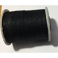 Omx Wax Cord Cotton Cord For Diy Jewellery Making, Beading, Art And Craft Work And Handicrafts, Size 1.5Mm Pack Of 100 Mtrs. (Black, 1.5Mm)