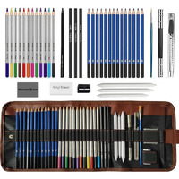 Corslet 39 Pieces Drawing Pencils Sketching Kit Coloring Drawing Kit With Sketch Pencil Set Watercolor Colour Pencils Set Charcoal Pencils For Artists Brush Eraser Art Supplies For Artist Adults Kids