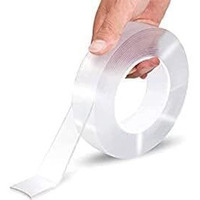 Prokart Double Sided Nano Adhesive Tape Traceless Washable Nano Gel Tape Kitchen,Metal,Cellphone,Stick To Glass,Pads Or Tiles Grip Transparent Tape (1)