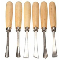 Inditrust New Heavy Duty 6 Pcs Wood Carving Chisel Set For Home & Professional Use Bevel Chisel Set