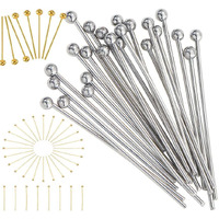 Diy Crafts 10 Gram, Nickel Silver, Jewelry Approx 304 Steel Ball Head Pins Findings (10 Gram, Nickel Silver)