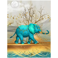 Hasthip Diamond Painting Kit, 12X16Inch Blue Elephant Diamond Painting, 5D Diamond Painting Kit For Adults & Kids, Very Suitable For Home Leisure And Wall Decoration, Gift For Kids And Adults
