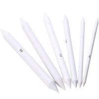 Akshar Art N Craft Paper Sketch Art Tortillon White Drawing Pen Blending Smudging Stump Stick Practical Painting Tool For Sketch Artist And Students - Set Of 6