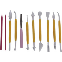 Kabeer Art Plastic Clay Modelling Tools Set Of 11 Pc Yellow