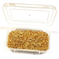 Omx 100 Gm, Approx 1900 Pc Gold Color Round Unsoldered Open Jump Ring Jupmrings Kari/Kadi Jewellery Making Material Fitting Kit Art And Craft Kit (6Mm)