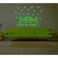 Dreamkraft Glow In The Dark Kids Room Decor Radium Sticker (Green, 20X20 Cm)