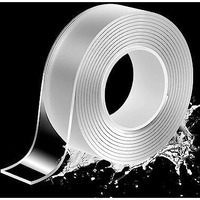 Harions Ivy Grip Tape Two Way Transparent Adhesive Tape For Walls Home Kitchen Carpet Car Decoration Washable Reusable Strong Sticky Strips (3 Cm X 3 M)