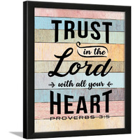 Chaka Chaundh - Jesus Quotes Wall Frames - Christmas Quotes Wall Frames - Christian Wall Frames - Bible Verses Wall Decor - (14 X 11 Inches) (Trust In The Lord - Multicolor)