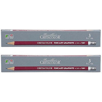 Cretacolor Cleos Fine Art Graphite 7B Set Of 3 Pencils (Pack Of 2),Black,160 07