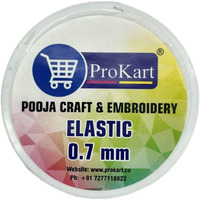 Prokart 0.7 Mm 10 Meter Elastic Stretching Cord For Beading, Jewellery Making, Transparent Pack Of 1