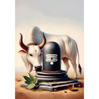 Lord Shiva Lingam Poster | Nandi Sticker For Wall | Lord Shiva Lingam Sticker | Nandi Ji Poster For Pregnant Women | Shiva Linga Poster Huge For Pooja Room Decoration