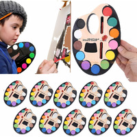 Sillyme 12Pcs Return Gifts Birthday Party For Kids - Water Color Palette With Paint Brush - Return Gift For Kids Birthday Age 6-10 - Bulk Birthday Return Gift For Kids 6-12