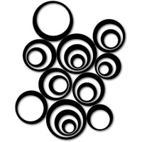Vah- Kya Bat Hai !! Black Colour Stereo Circle Mural 3D Home Dcor Sticker For Home Decoration, Marriage Gift, New, Living Room Decorative Items, House Decoration Items (20 Pieces)