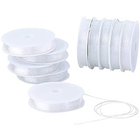 Prokart Premium Stretchy Clear Elastic Stretch Crystal Thread String Cord For Diy Necklace Jewelry Making And Craft Bracelet Beads Thread Making Approx. 10 Meters Per Roll (0.5 Mm, 5)