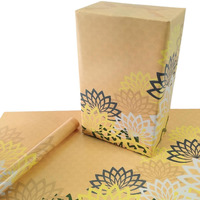 Evince Birthday Gift Wrapping Paper With Pretty Lotus Pattern | Set Of 25 Sheets, 70 X 50 Cms Large Wrap | For Diwali Xmas Wedding Anniversary Rakhi And All Occasion |