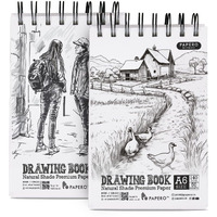 Papero A6 Sketch/Drawing Book  140 Gsm, 100 Pages/50 Sheets, Metal Wire-O Bound  Perfect For Professional Artists, Architects, Kids, And Adults (10.5 X 14.8 Cm) (Pack Of 2) (Collection 2)
