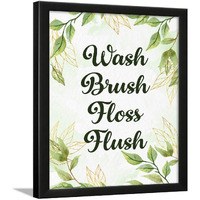 Chaka Chaundh - Bathroom Poster - Bathroom Posters With Frame - Bathroom Quotes Framed Posters - Bathroom Etiquette Poster  Bathroom Rules Poster - (14 X 11 Inches) (Nature-Green)