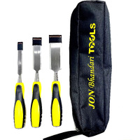 Jon Bhandari Tools Combo Of 3 Premium Wood Chisel 13Mm (1/2"), 25Mm (1"), 38Mm (1-1/2") With Bag For Woodworking And Carving
