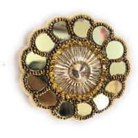 Fressia Fabrics 5 Pcs Sew On Glue On Fabric Patches Embroidery Applique Decoration For Clothes Dress Material Saree Suit Kurti Gown, Art & Craft, Diy Decor - Gold