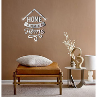 Decorcreed Home Sweet Home Silver 3D Acrylic Mirror Wall Sticker