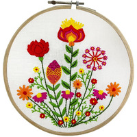 Embroiderymaterial Kit For Beginners & Kids To Learn Basic Cross Stitch Embroidery/Digital Printed Cloth Fabric, Instructions Papers, Threads & Needles All Materials Included, Multicolor
