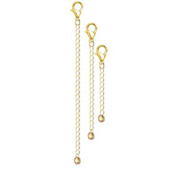Vama Fashions Adjustable Jewellery Extender Chain Necklace Bracelet Payal Anklet Waist Belly Chain Removable Extension Chains For Jewelry Making (Gold Extension Chain)