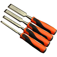 Harden 4 Pcs Professional Wood Carving Chisel Set - Crv Steel, Sharp, Ergonomic Handle - 6Mm, 13Mm, 19Mm & 25Mm