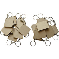 Maitri Pack Of 50 (25Rectangle & 25Square) 2 Shape Key Chains With Ring (50 X 50) Mm | Mdf Art And Craft With Smooth Surface | Mandala Art Mdf Board Suitable For Decoupage