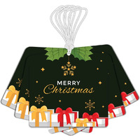 Festiko Christmas Gift Tags, Christmas Theme Gift Tags,Xmas Gift Tags Hanging Label For Diy Christmas Gift Wrap And Label Package Pack Of 12 Pcs (Black)