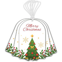 Festiko Tags, Xmas Gift Tags Hanging Label For Diy Wrap And Label Package, Pack Of 6 Pcs (White)