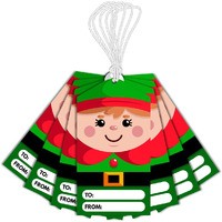 Festiko Christmas Gift Tags, Christmas Theme Gift Tags,Xmas Elf Gift Tags Hanging Label For Diy Christmas Gift Wrap And Label Package Pack Of 54 Pcs