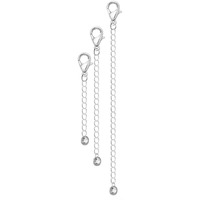Vama Adjustable Jewellery Extender Chain Necklace Bracelet Anklet Payal Waist Chain Removable Extension Chains For Jewelry Making - 3 Pcs Of Tail Chains (7,12,18 Cm)