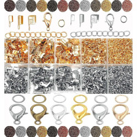 Diy Crafts 2 Sets, Bronze, Fold Over Crimp Cord Ends For Jewelry Making 1 Set = 6X Cord End Clamps 6X Cord Clamp 6X Ends Crimp 50X Jump Rings Jewelry Finding Fo (2 Sets, Bronze)