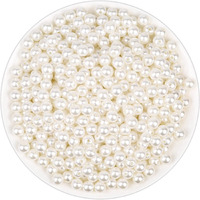 Kumishri Attire Ivory Pearl Beads, 800 Pcs (8 Mm) Use For Jewellery Making, Bracelet, Necklace, Round Shape Pearls, Sewing Crafts, Decoration, Scrap Booking Craftwork And Decorations, Embroidery Work.