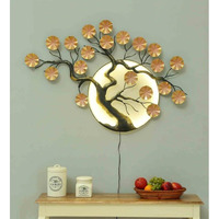 Kokomoon Metal Iron (Sun Moon Tree Decor) Decorative Wall Art/Sculpture For Home Living Room/Bedroom/Hotels/Office/Caf Etc. Size (46 * 02 * 30.5 Inch - Multicolor)