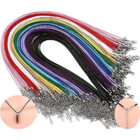 Diy Crafts 5 Pcs Total Qty, Multi Colour, Waxed Necklace Cord Bulk For Jewelry Making,Necklace Rope String With Clasp For Diy Bracelet P (5 Pcs Total Qty, Multi Colour)