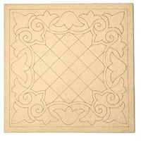 Adikala Square Shape Lippan Art Mandala Wall Plank Mdf Cutout For Diy Art And Craft | Wall Hanging Decorations, Festival Gift, Wedding 9X9.Inch (22.86)