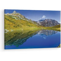Truecanvas Caucasus Mountains, Wooden Framed Canvas Paintings For Living Room | Bedroom | Office | Gallery | Ready Wall Mount Canvas Wall Art Painting | Size - 12 X 18In, Ct0934